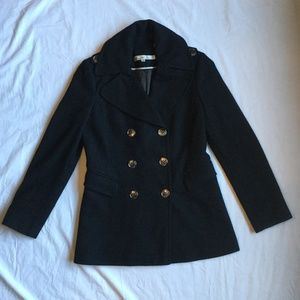 Kenneth Cole Pea Coat Black Size 4